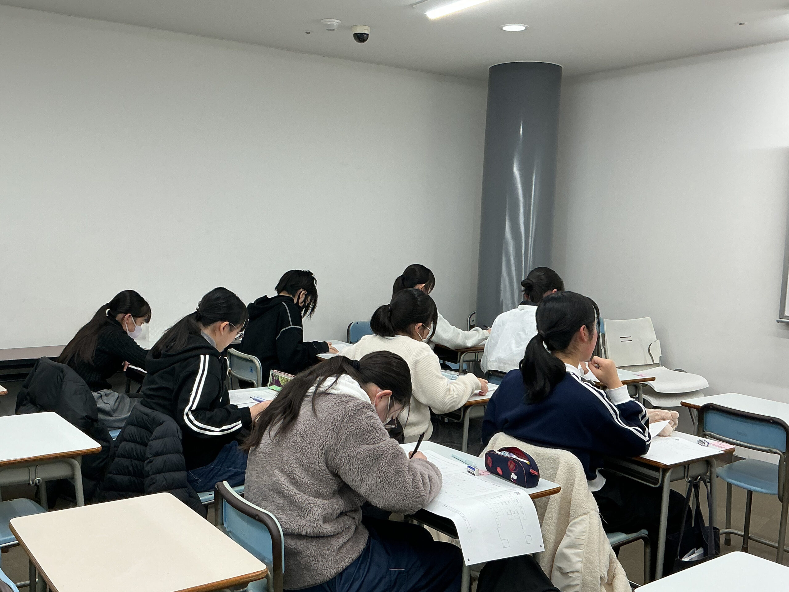 中学1・2年生 入試模試の様子