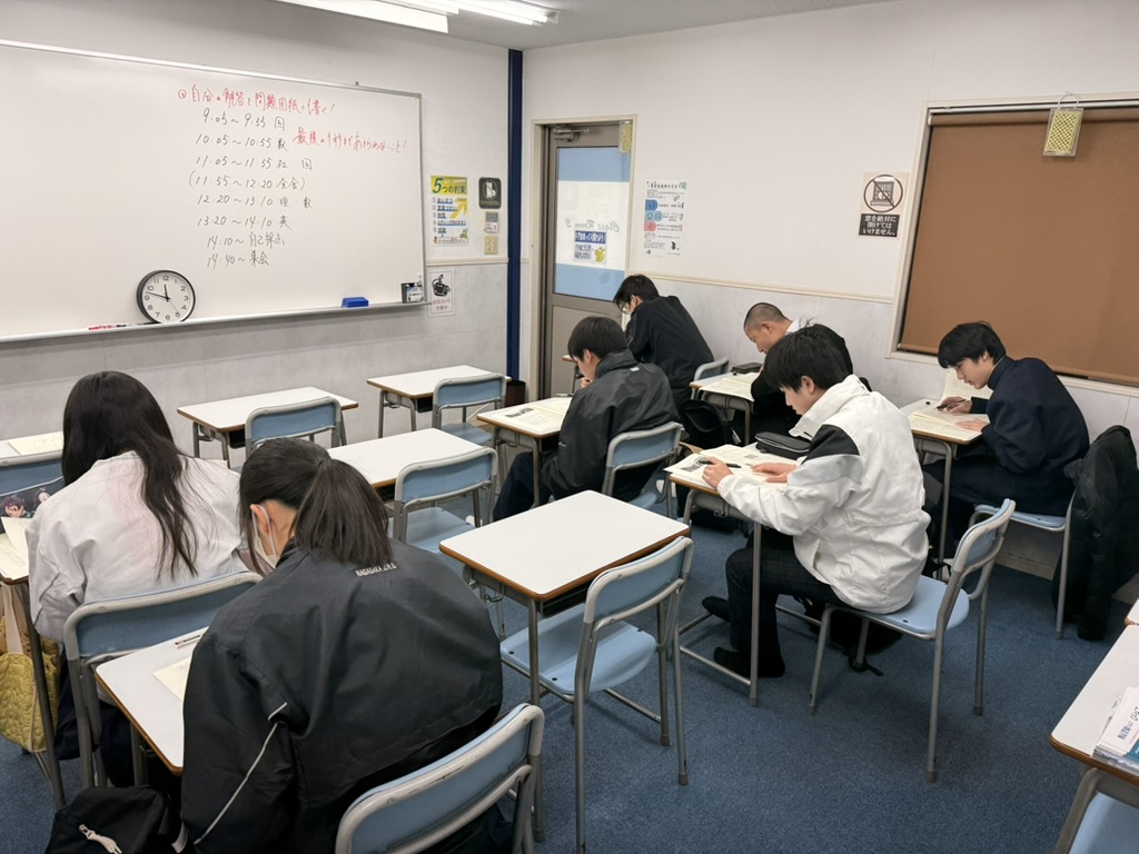 中学3年生 入試模試の様子